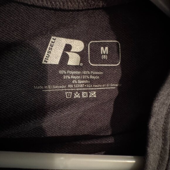 Russell Under Layer Black Long Sleeve Tee Boys Size Medium 8 - Picture 2 of 6